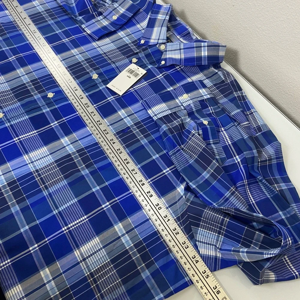 Polo Ralph Lauren Mens 4XB Plaid Poplin Oxford Shirt‎ Big & Tall Classic Fit NEW